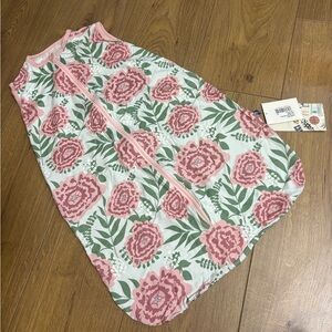 Kickee Pants NWT Sleepsack Sleeping Bag Pink Floral 0.3 TOG Bamboo 0-6M